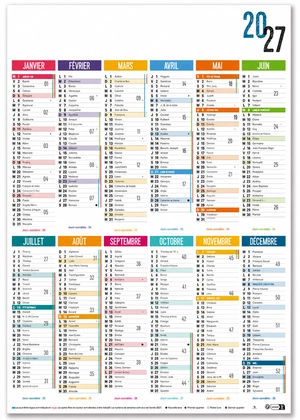 Calendrier Publicitaire Grand Format Recto Verso - Vertical