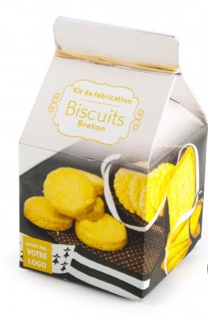 Mini coffret gastronomie biscuits version quadrichromie personnalisable