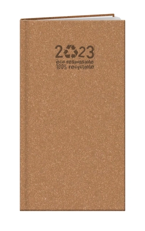 Agenda 2025  en papier recyclé - couverture semi-rigide 9,5 x 16,5 cm personnalisable
