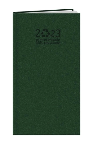 Agenda 2025  en papier recyclé - couverture semi-rigide 9,5 x 16,5 cm personnalisable