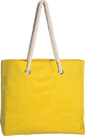 Sac de plage en polyester 300D - cordes en coton et œillets métal personnalisable