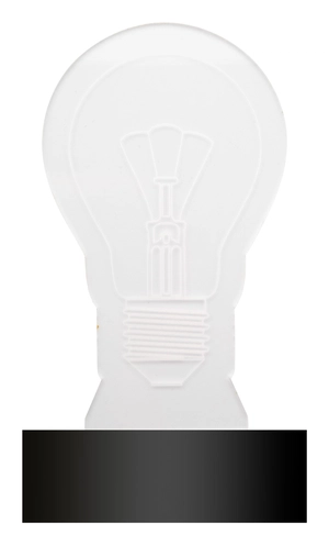 Trophée avec lampe LED multicolore, forme sur mesure personnalisable