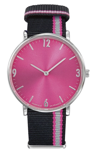 Montre Mixte avec cadran assorti au bracelet - 100% Made In France personnalisable