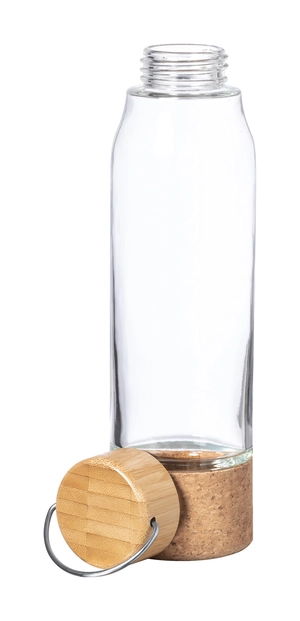 Gourde personnalisée en verre avec couvercle en liège, 470ml personnalisable