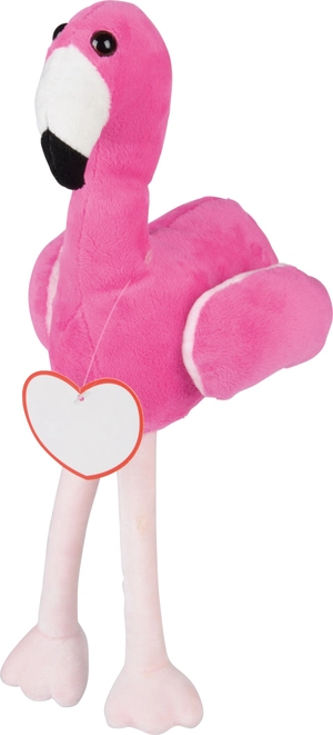 Peluche Flamant avec fourrure douce et cœur à personnaliser personnalisable