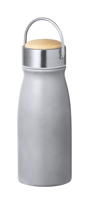 Bouteille isotherme en inox recyclé 350 ml - bouchon bois personnalisable