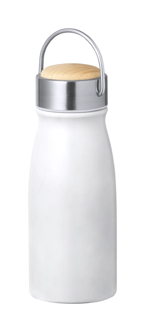 Bouteille isotherme en inox recyclé 350 ml - bouchon bois personnalisable