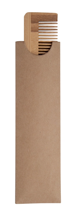 Peigne en bambou BESSONE, livré dans pochette kraft personnalisable