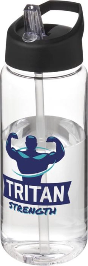 Bouteille de sport H2O 600 ml avec couvercle bec verseur personnalisable