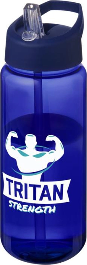 Bouteille de sport H2O 600 ml avec couvercle bec verseur personnalisable