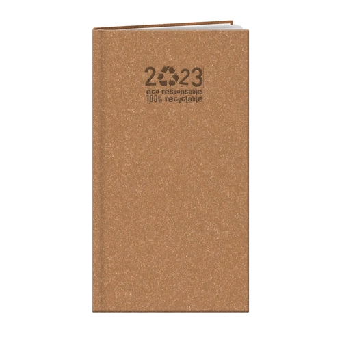 image du produit Agenda 2025  en papier recyclé - couverture semi-rigide 9,5 x 16,5 cm