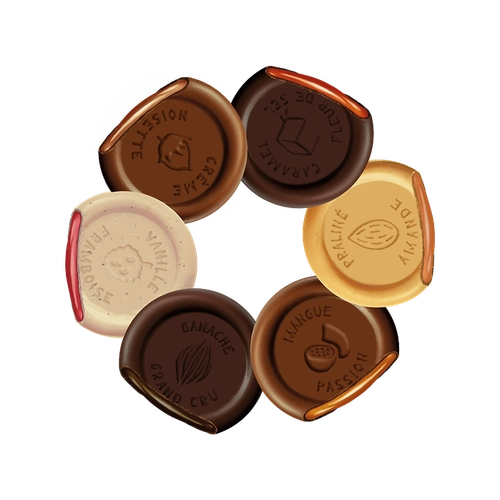 image du produit Assortiment de 36 chocolats fins fourrés - Made In France