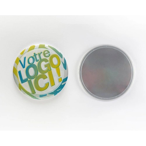 image du produit Badge Miroir de Poche - Diamètre 56 mm - Made in France