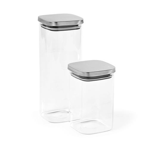 image du produit Boîte de conservation en verre 1270 ml avec couvercle en acier inox recyclé