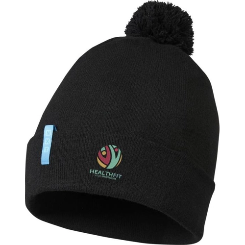 image du produit Bonnet avec pompon en polyester recyclé certifié GRS