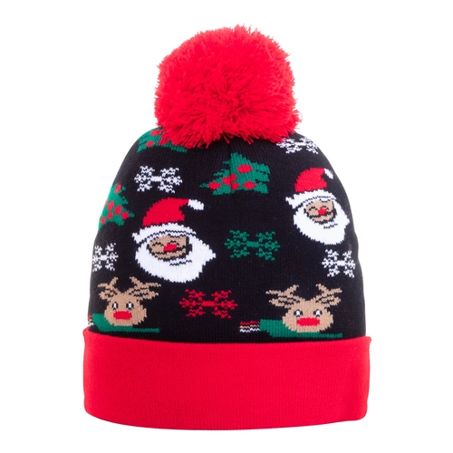 image du produit Bonnet de Noël tricoté avec pompon