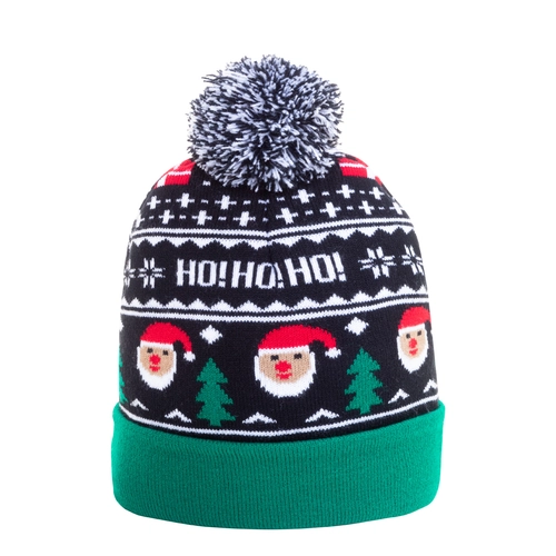 image du produit Bonnet de Noël tricoté avec pompon