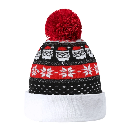 image du produit Bonnet de Noël tricoté avec pompon - Bonnet avec 6 LED