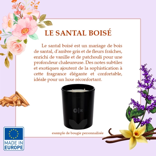 image du produit Bougie parfumée made in Europe 11cm - 56h de combustion