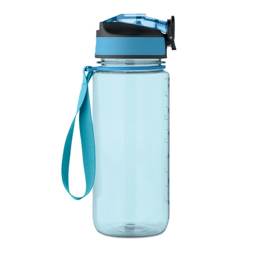image du produit Bouteille de sport motivante en RPET avec paille intégrée