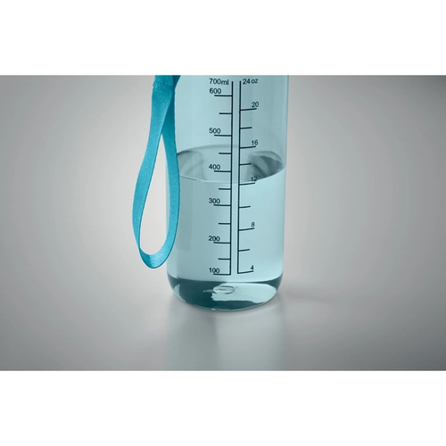 image du produit Bouteille de sport motivante en RPET avec paille intégrée