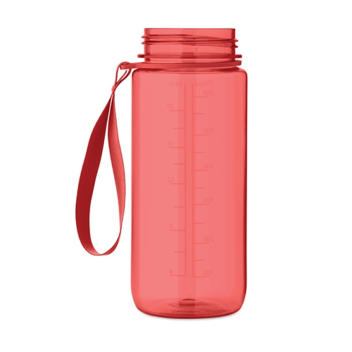 image du produit Bouteille de sport motivante en RPET avec paille intégrée