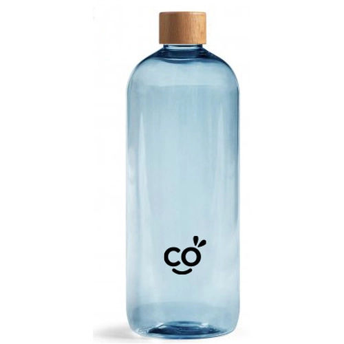 image du produit Bouteille eb PET recyclé fabriqué en France 1 litre - bouchon en bois