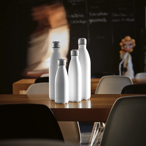 image du produit Bouteille en acier inox recyclé 430 ml personnalisable en sublimation - passe au lave vaisselle