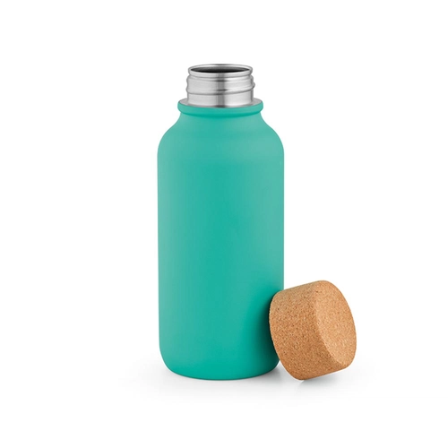 image du produit Bouteille en inox recyclé 530 ml simple paroi finition mate - bouchon en liège