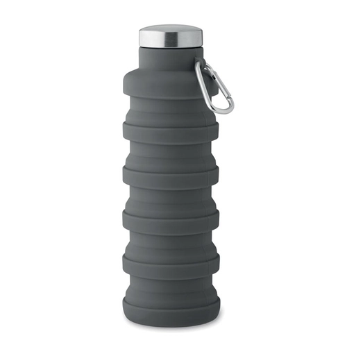 image du produit Bouteille en silicone pliable avec mousqueton 500 ml