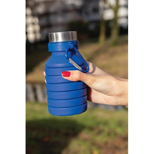 image du produit Bouteille pliable en silicone 550 ml, étanche avec couvercle