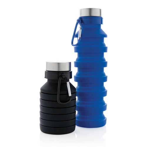 image du produit Bouteille pliable en silicone 550 ml, étanche avec couvercle