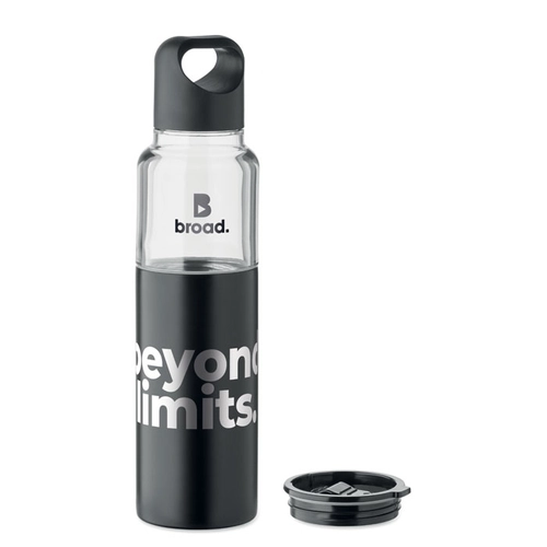 image du produit Bouteille rechargeable 2 en 1 en Tritan et gobelet double paroi