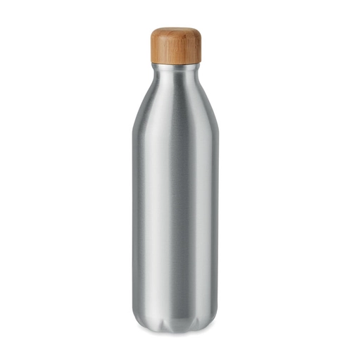 image du produit Bouteille simple paroi 550 ml avec son bouchon en bambou