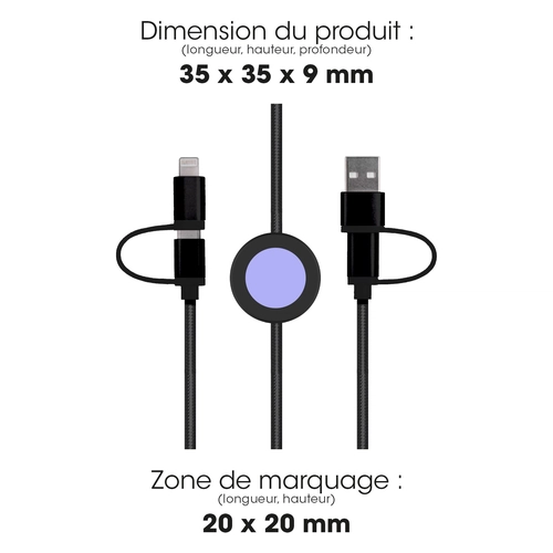 image du produit Câble 4 en 1 avec transfert de données - charge ultra rapide