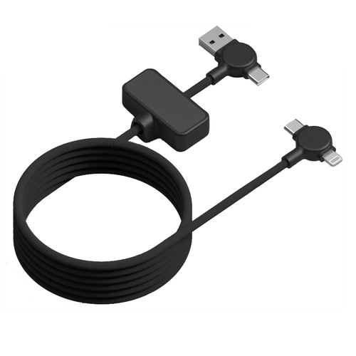 image du produit Câble magnétique 100W avec transfert de données rapide 4 en 1