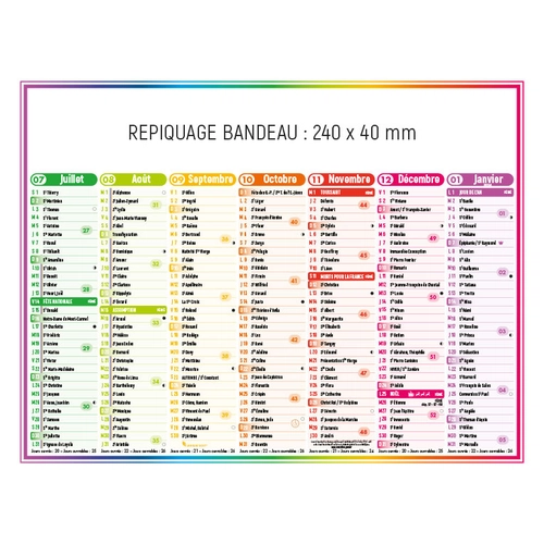 image du produit Calendrier bancaire 2025  4 SAISONS 27 x 21 cm - 7 mois par face