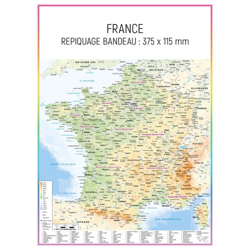 image du produit Calendrier bancaire 2025  4 SAISONS - Carte France verso - VERTICAL