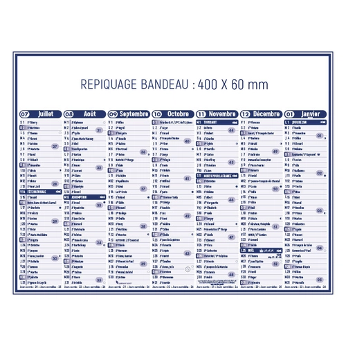 image du produit Calendrier bancaire 2025  PREMIUM 43 x 33 cm - 7 mois par face