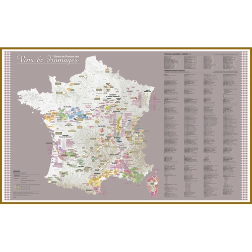 image du produit Calendrier bancaire 2025  VIGNOBLES DE FRANCE 65 x 40 cm - 13 mois recto seul