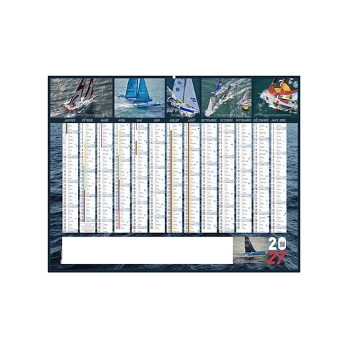 image du produit Calendrier bancaire publicitaire 13 mois voile sportive