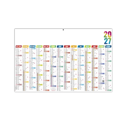 image du produit Calendrier bancaire publicitaire 14 mois CASIMIR avec une grille scolaire