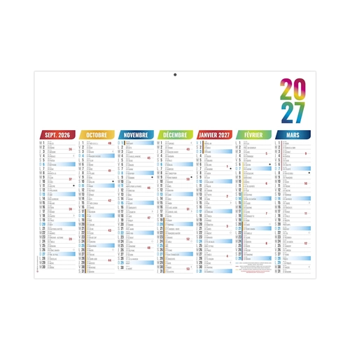 image du produit Calendrier bancaire publicitaire aux couleurs vives