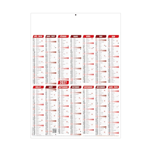 image du produit Calendrier bancaire publicitaire Marianne 14 mois avec 9 versos au choix