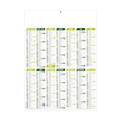 image du produit Calendrier bancaire publicitaire Marianne 14 mois avec 9 versos au choix