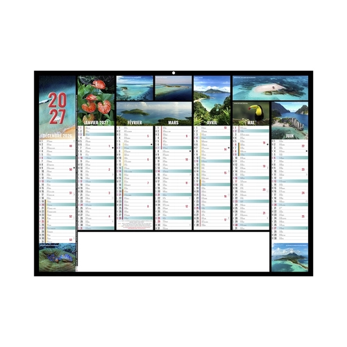 image du produit Calendrier bancaire publicitaire paradis tropicaux