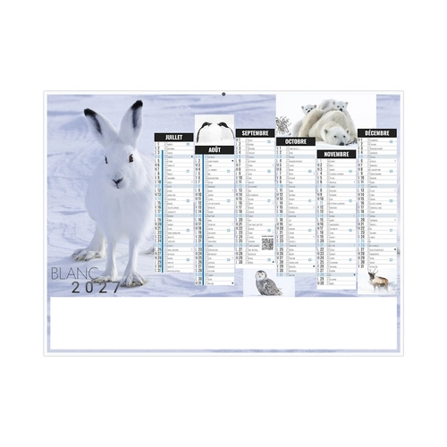 image du produit Calendrier bancaire publicitaire thème animal polaire