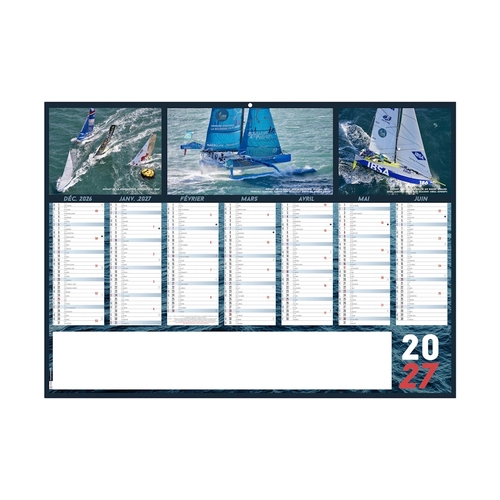 image du produit Calendrier bancaire publicitaire voile 7 mois par face