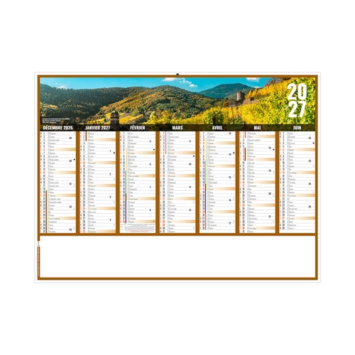 image du produit Calendrier bancaire publicitaire vues panoramiques Grand-Est