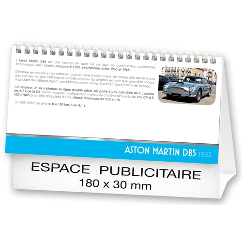 image du produit Calendrier chevalet 2025  AUTOS DE LEGENDE 21 x 15 cm - 13 feuillets